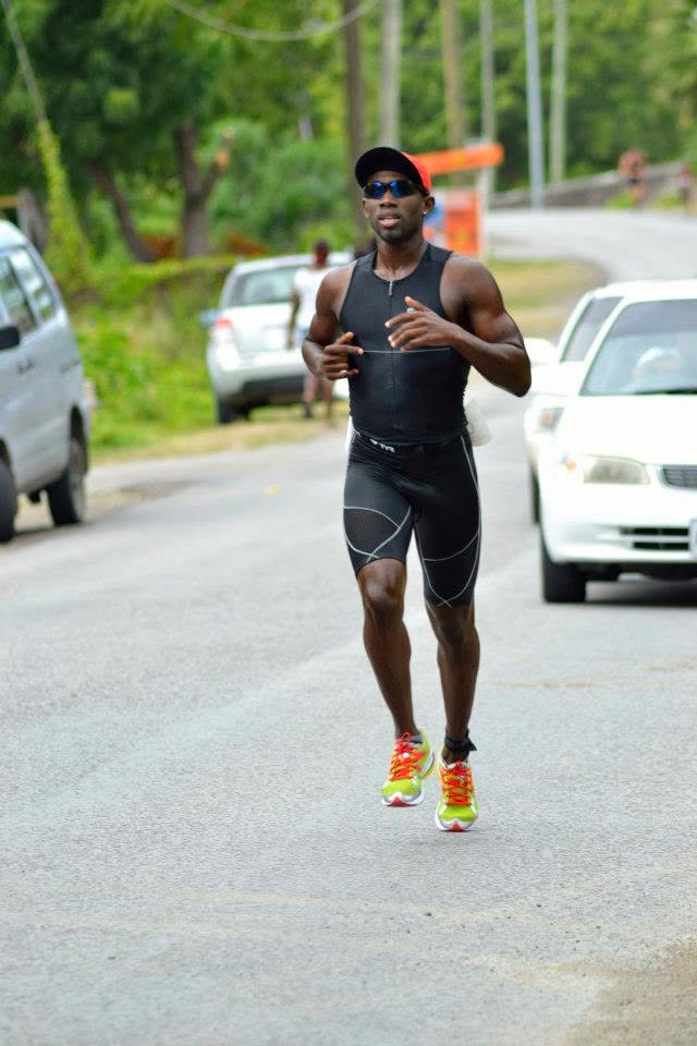 Andre Simon competing in a road run